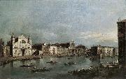 GUARDI, Francesco The Grand Canal with Santa Lucia and the Scalzi dfh Norge oil painting reproduction